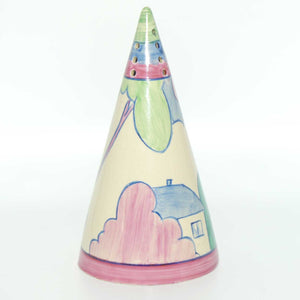 Clarice Cliff Bizarre Pastel Autumn conical sugar shaker | Partial Pattern