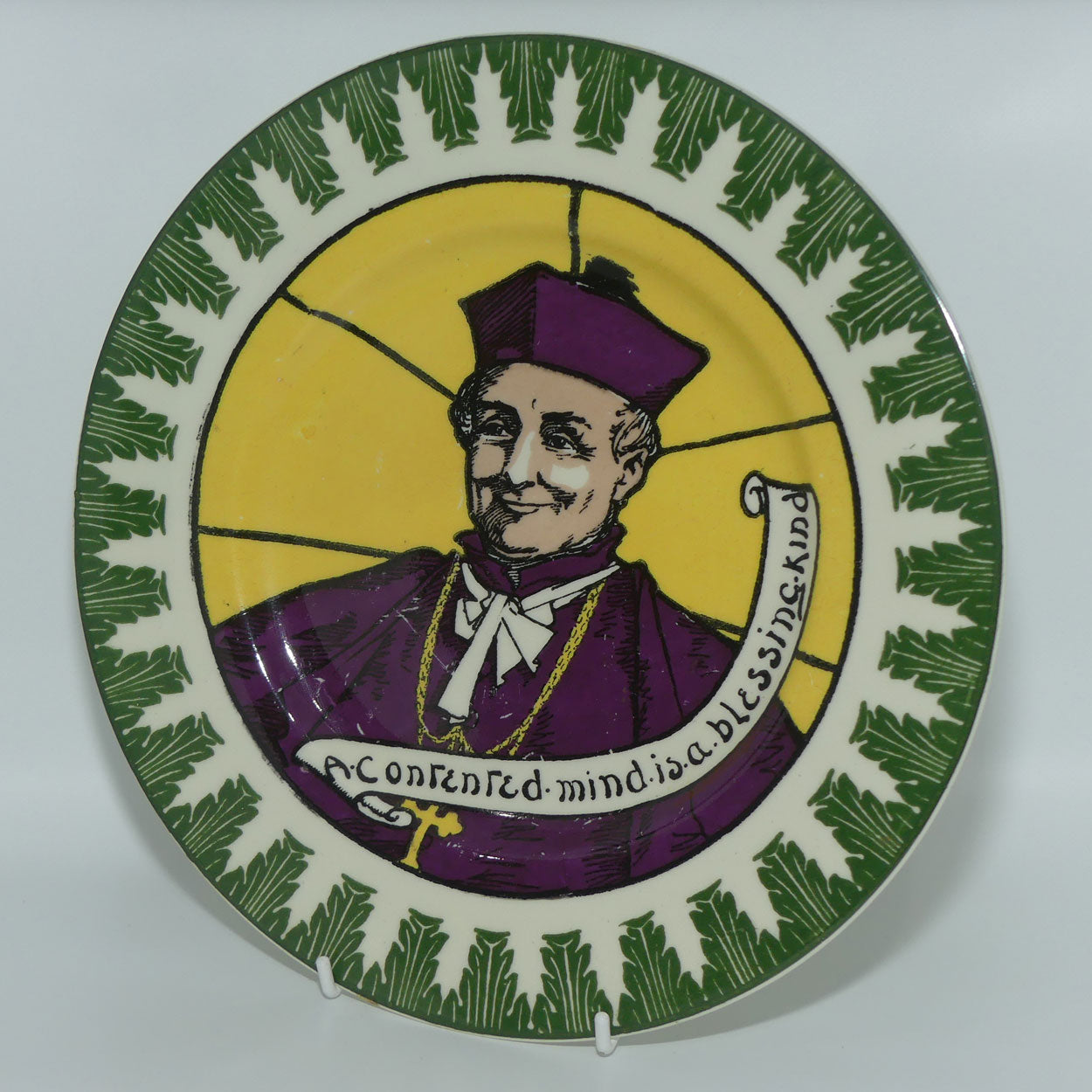 Royal Doulton Monks and Mottoes B plate | A Contented Mind