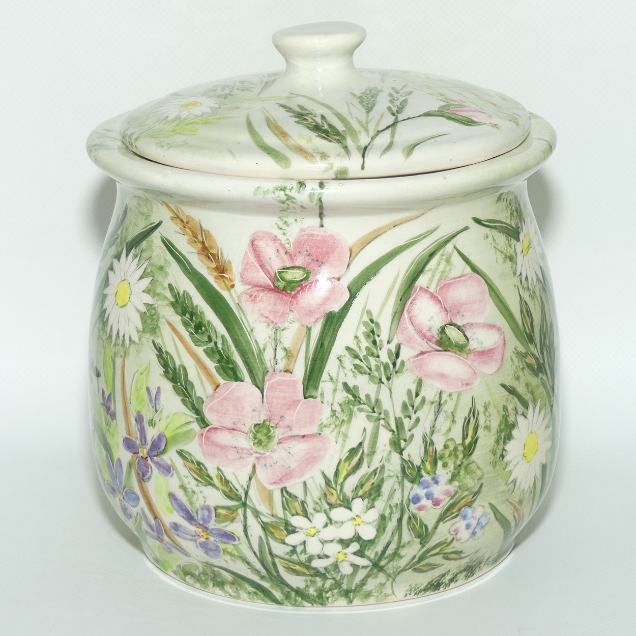 Australian Pottery | Cooee Pottery signed J Lucas lidded cannister | Australian Wildflower Decor