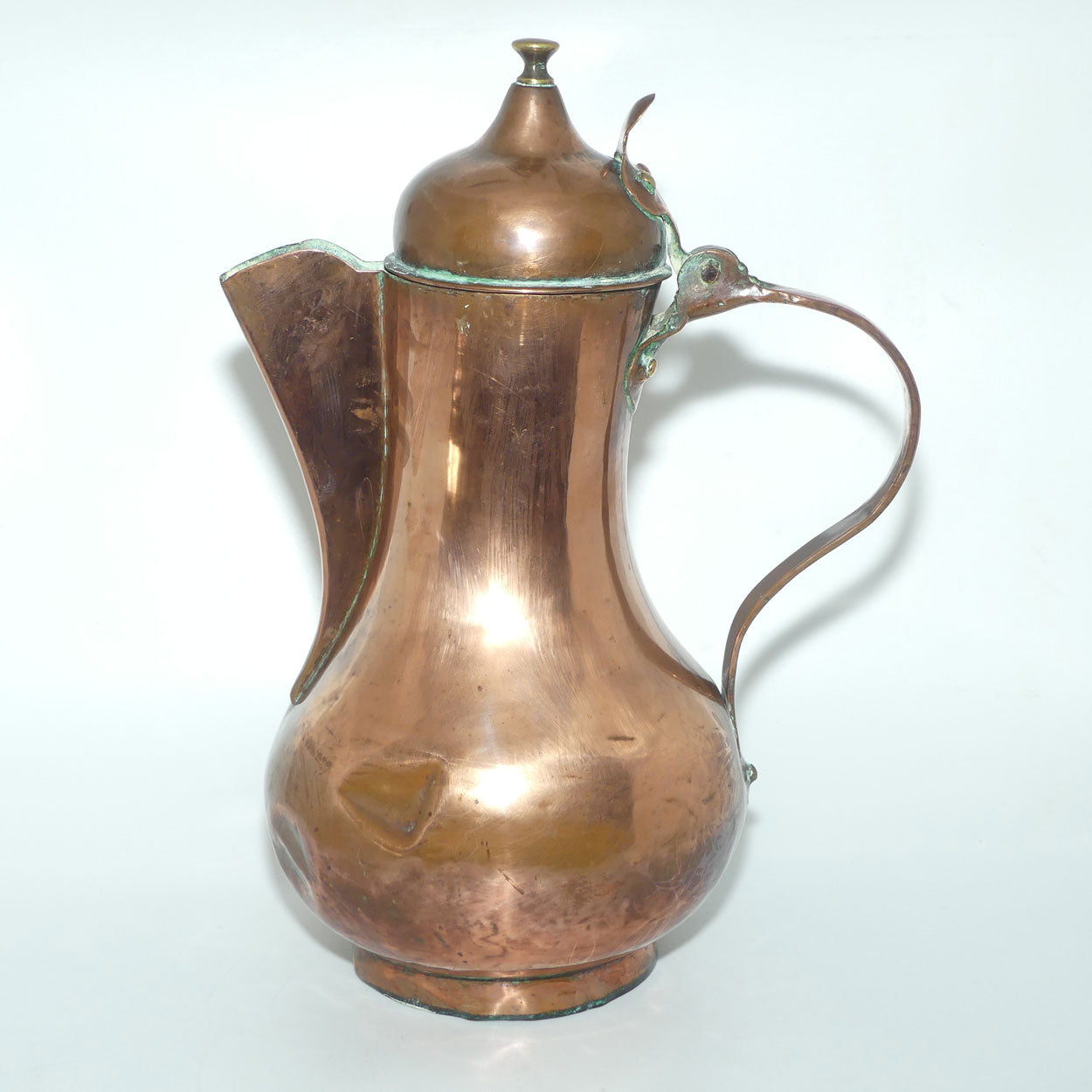 Victorian era Brass and Copper Hot Water Jug