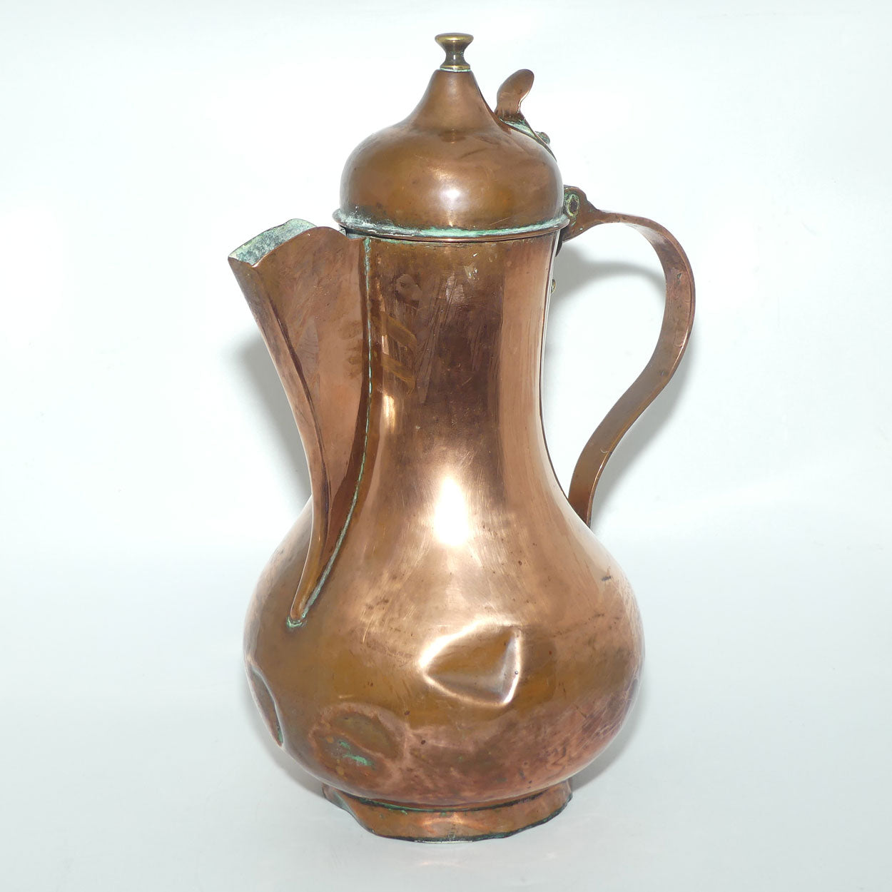 Victorian era Brass and Copper Hot Water Jug