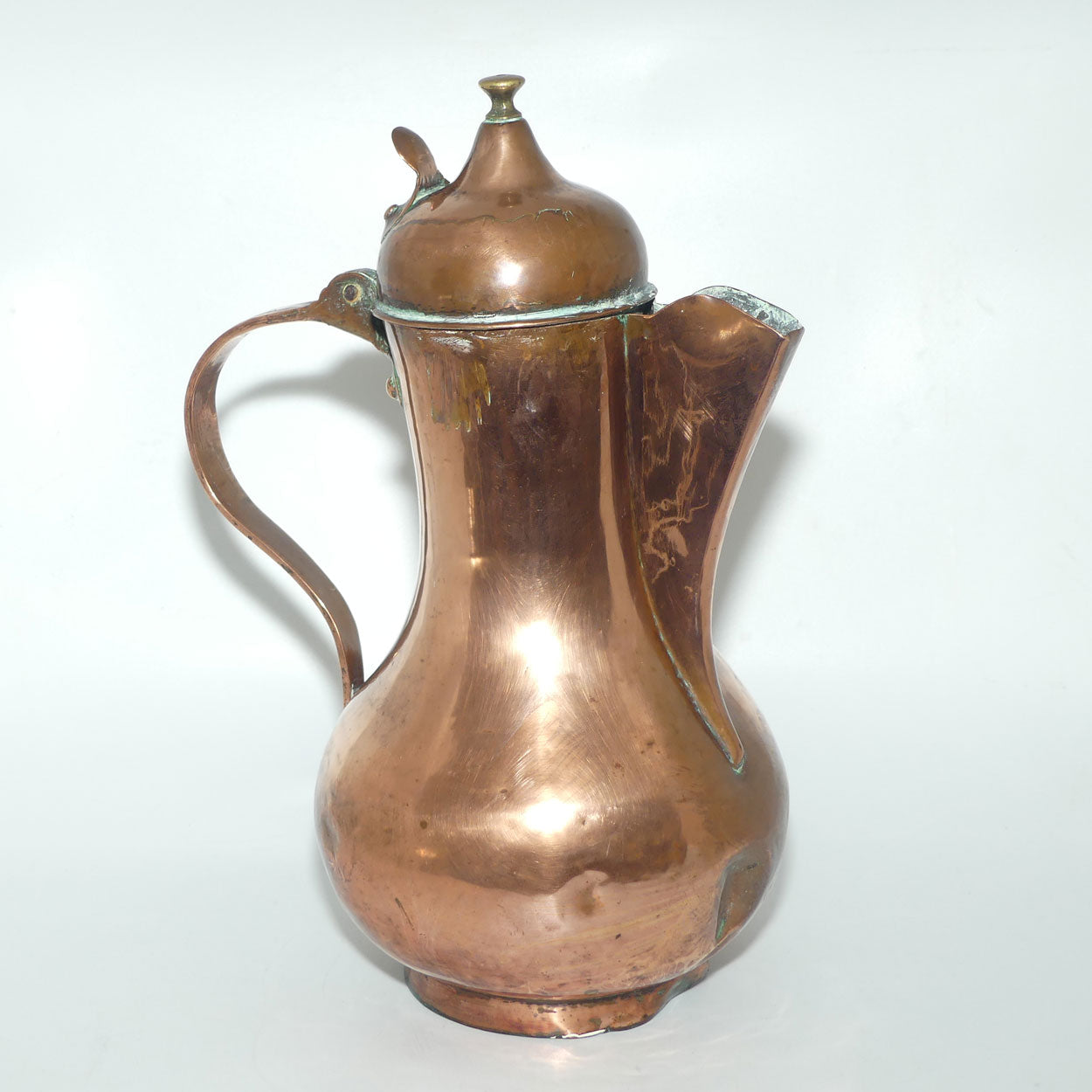Victorian era Brass and Copper Hot Water Jug