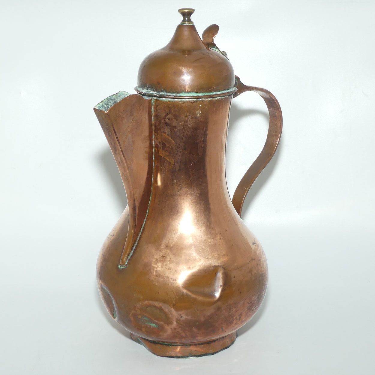 Victorian era Brass and Copper Hot Water Jug