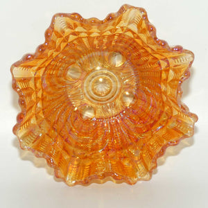 Imperial Marigold Carnival Glass small bowl | Scroll Embossed