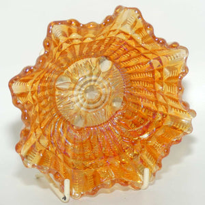 Imperial Marigold Carnival Glass small bowl | Scroll Embossed