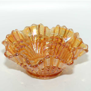 Imperial Marigold Carnival Glass small bowl | Scroll Embossed