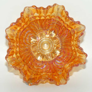 Imperial Marigold Carnival Glass small bowl | Scroll Embossed