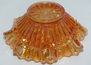 Imperial Marigold Carnival Glass small bowl | Scroll Embossed