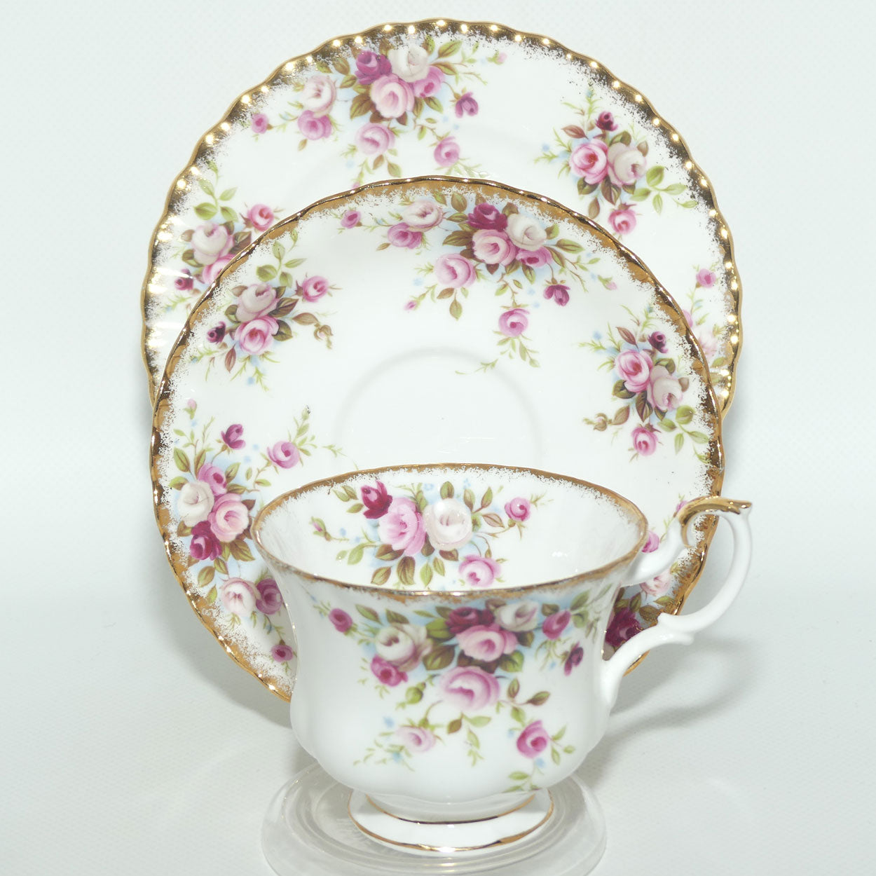 Royal Albert Bone China England Cottage Garden trio
