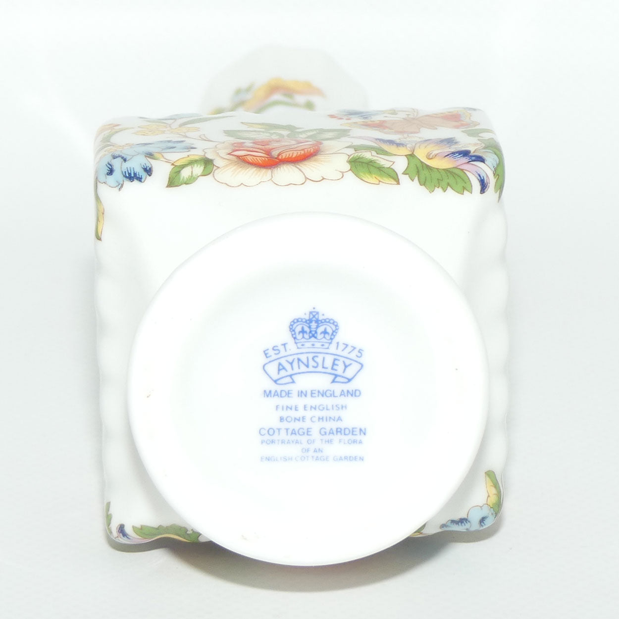 Aynsley Cottage Garden pattern box section shape vase