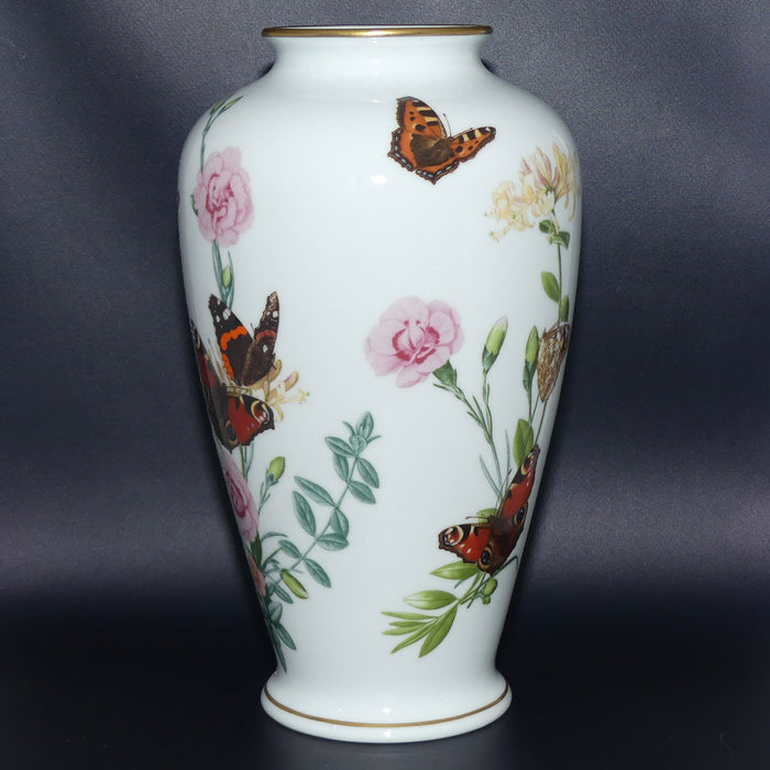 Franklin Porcelain | The Country Garden Butterfly vase by John Wilkinson