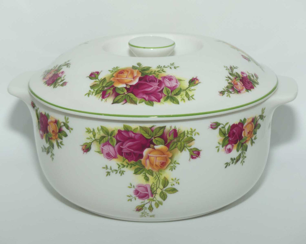 Royal Albert Fine China England Old Country Roses | Country Bakeware casserole dish and lid | UK made