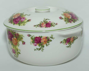 Royal Albert Fine China England Old Country Roses | Country Bakeware casserole dish and lid | UK made