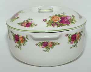 Royal Albert Fine China England Old Country Roses | Country Bakeware casserole dish and lid | UK made