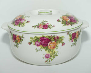 Royal Albert Fine China England Old Country Roses | Country Bakeware casserole dish and lid | UK made