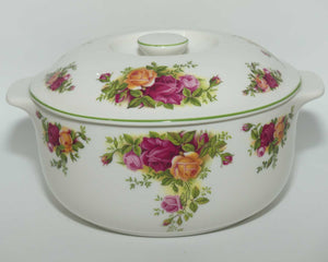 Royal Albert Fine China England Old Country Roses | Country Bakeware casserole dish and lid | UK made