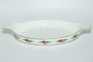 Royal Albert Fine China England Old Country Roses | Country Bakeware handled oval serving dish | UK made