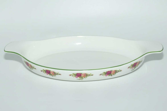 Royal Albert Fine China England Old Country Roses | Country Bakeware handled oval serving dish | UK made