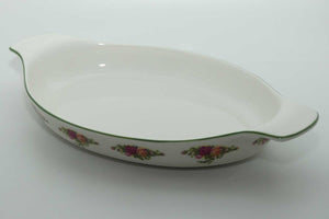 Royal Albert Fine China England Old Country Roses | Country Bakeware handled oval serving dish | UK made