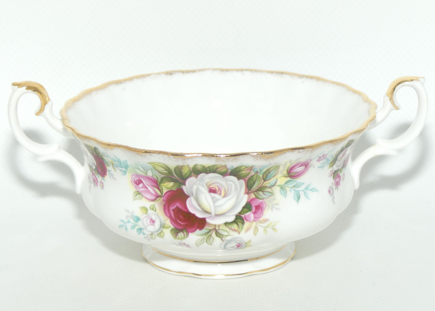 Royal Albert Bone China England Celebration handled coupe and underplate | UK Made