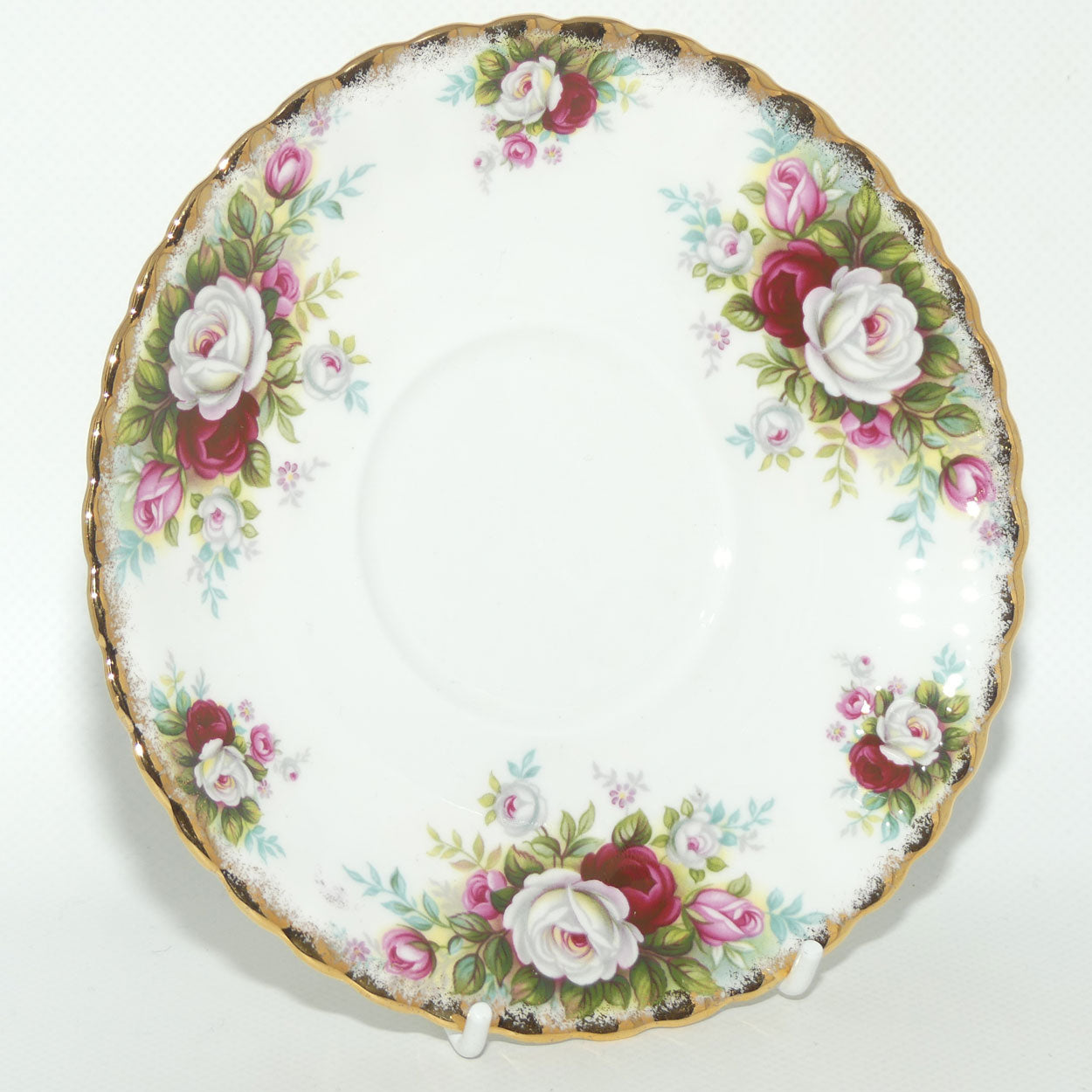 Royal Albert Bone China England Celebration handled coupe and underplate | UK Made