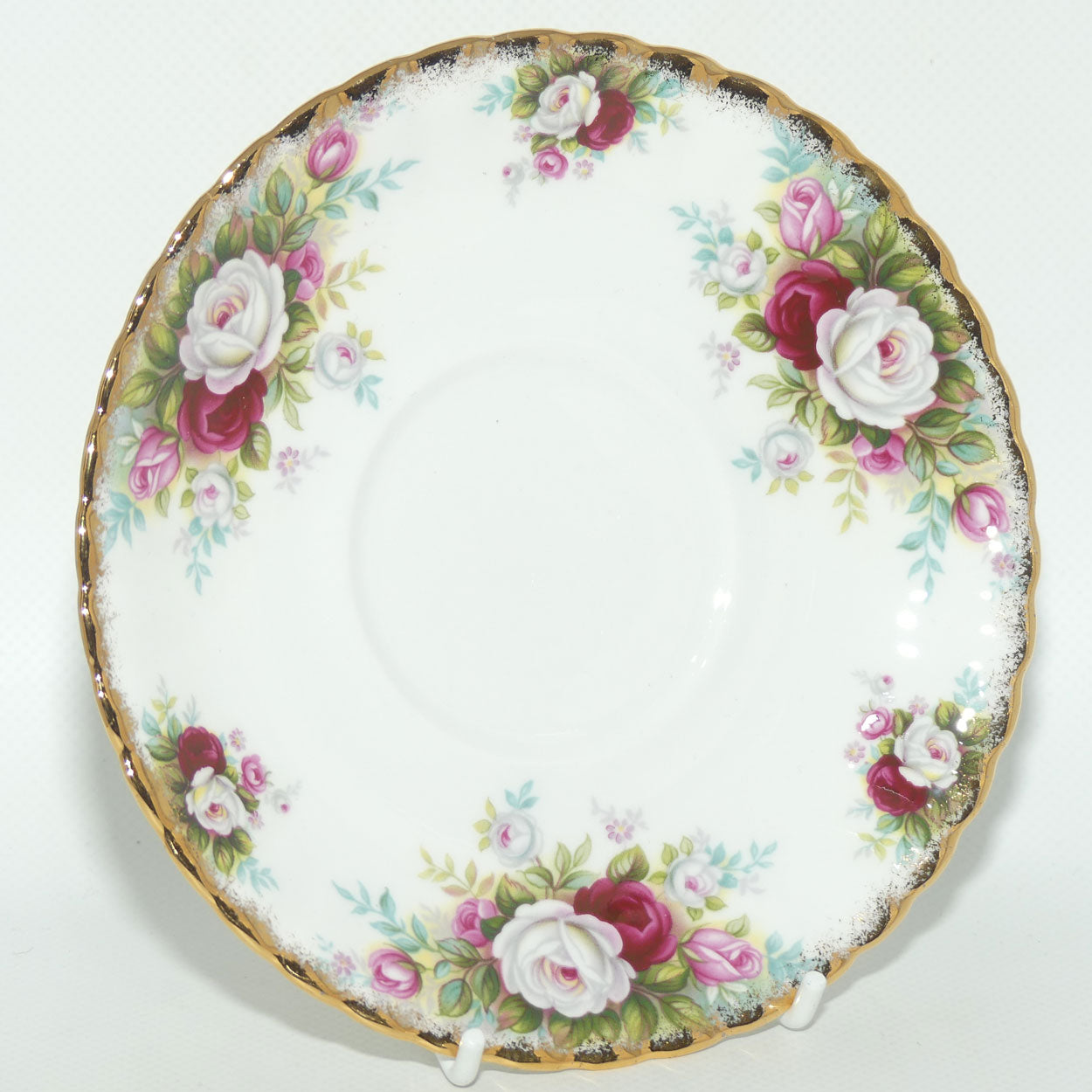 Royal Albert Bone China England Celebration underplate for handled coupe | UK Made