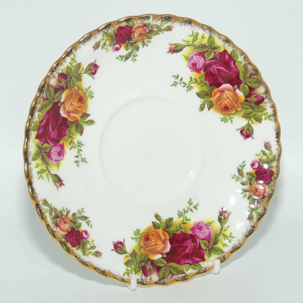 Royal Albert Bone China England Old Country Roses saucer for soup coupe | early backstamp