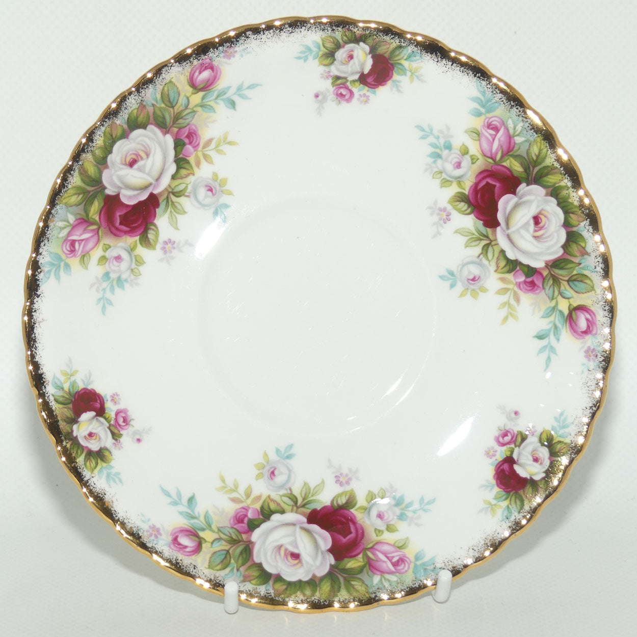 Royal Albert Bone China England Celebration underplate for handled coupe | UK Made