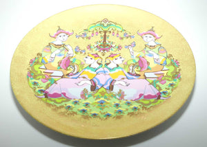 Rosenthal Bjorn Wiinblad heavily gilt & very colourful 2 couples wall plate