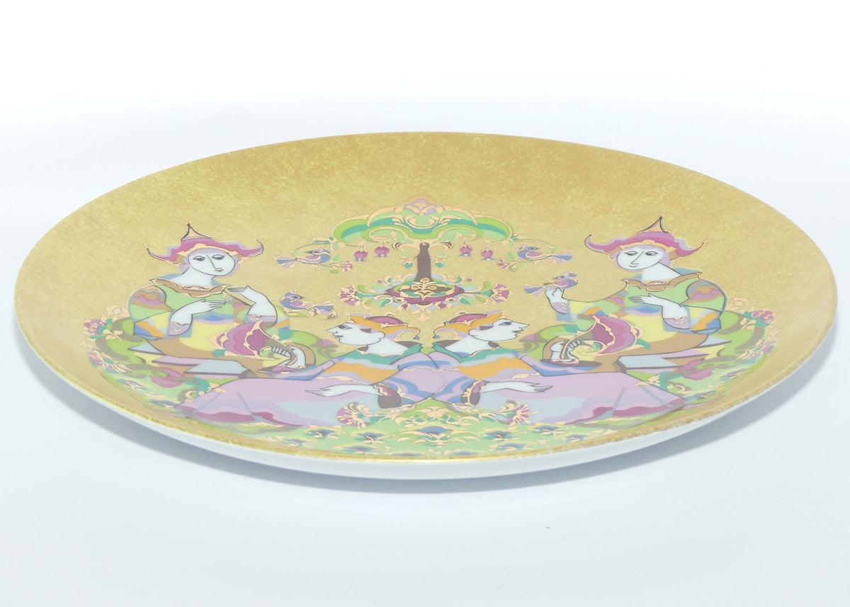 Rosenthal Bjorn Wiinblad heavily gilt & very colourful 2 couples wall plate