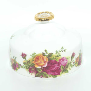 Royal Albert Bone China Old Country Roses covered butter dish | early backstamp