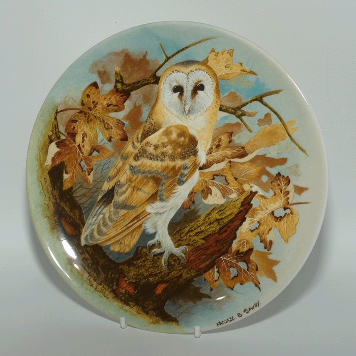 Coalport plate | Barn Owl by Michael B. Sawdy