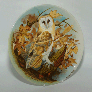 Coalport plate | Barn Owl by Michael B. Sawdy