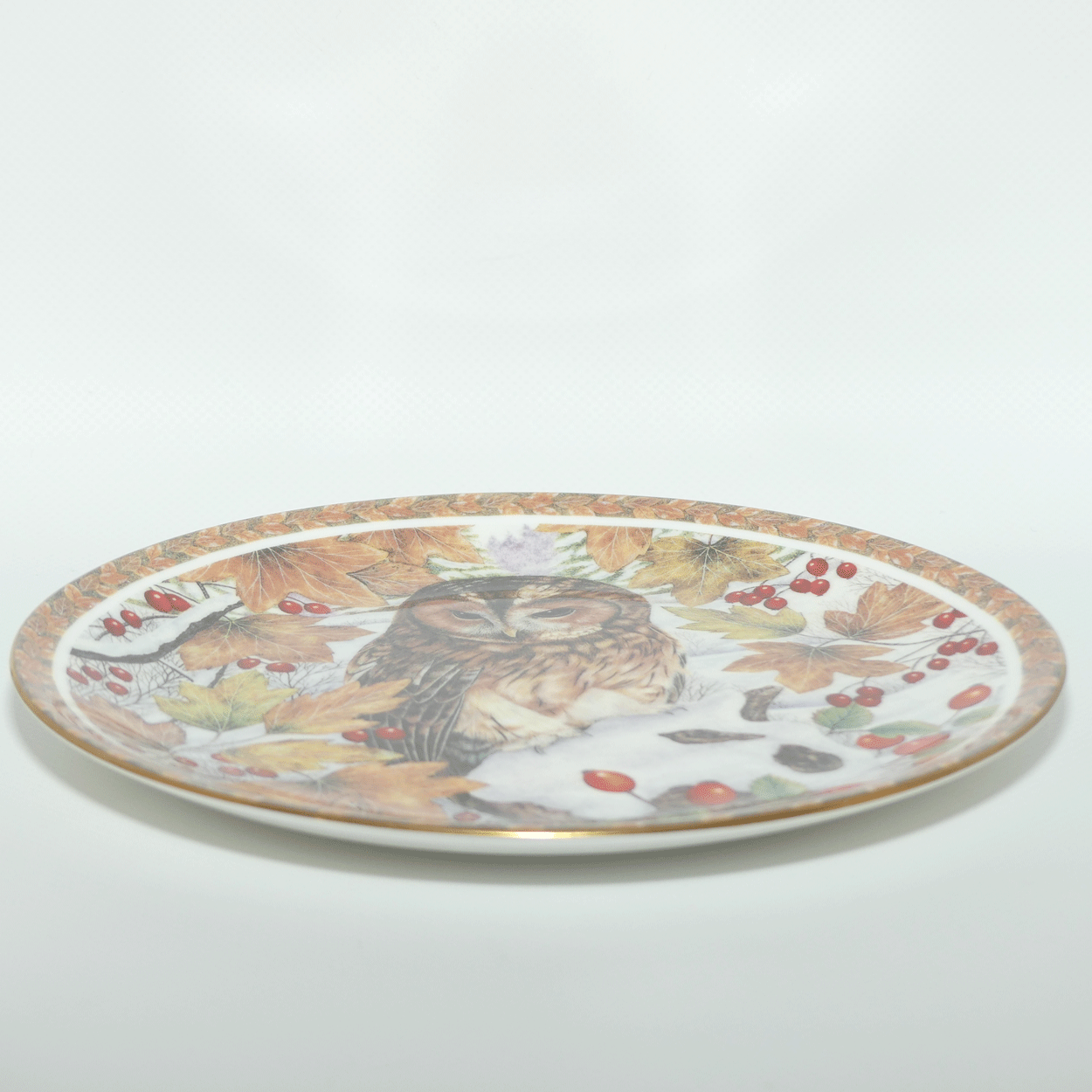 Coalport plate | Winter Scenes | The Owl