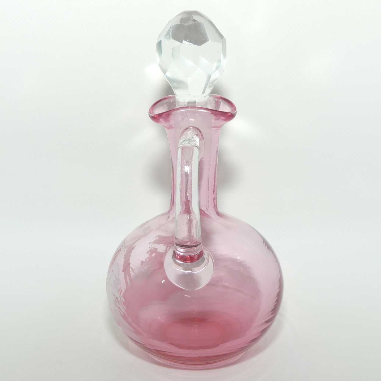 Mary Gregory on Cranberry Glass sauce bottle decanter | Boy Fishing