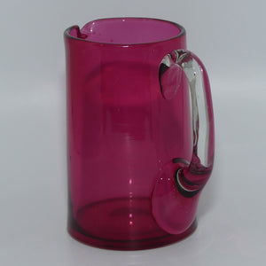 Victorian era Cranberry Glass tapering form milk jug