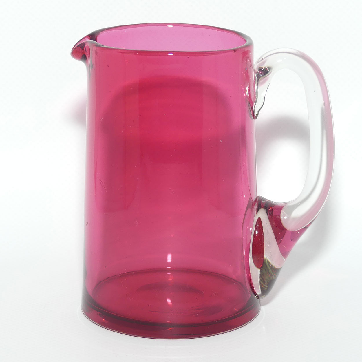 Victorian era Cranberry Glass tapering form milk jug