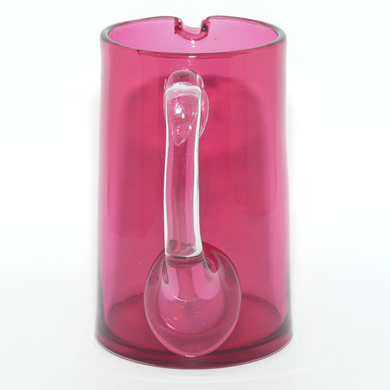 Victorian era Cranberry Glass tapering form milk jug