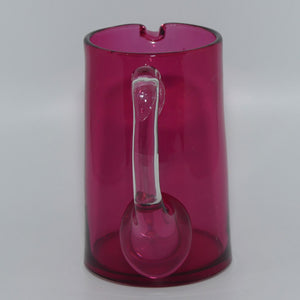 Victorian era Cranberry Glass tapering form milk jug