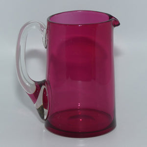 Victorian era Cranberry Glass tapering form milk jug