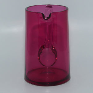 Victorian era Cranberry Glass tapering form milk jug