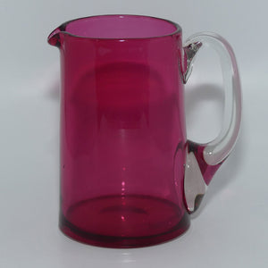 Victorian era Cranberry Glass tapering form milk jug