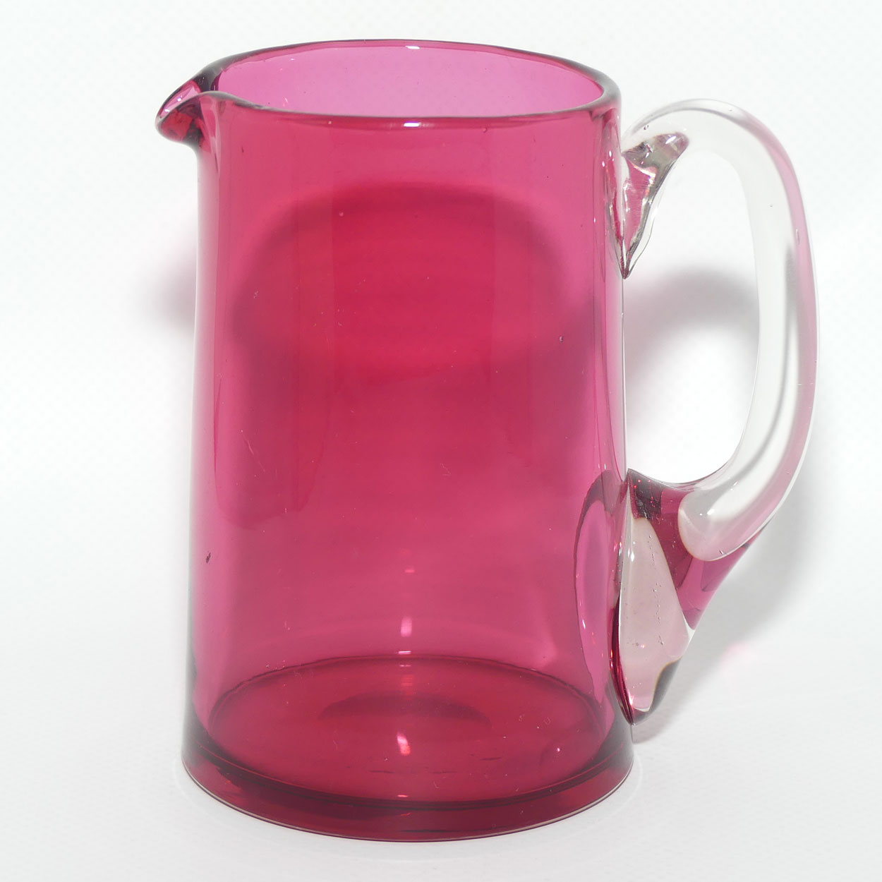 Victorian era Cranberry Glass tapering form milk jug