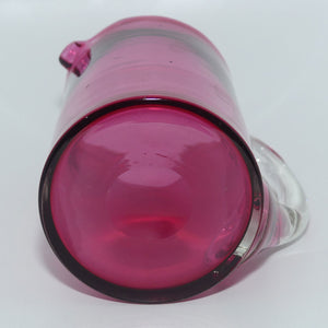 Victorian era Cranberry Glass tapering form milk jug