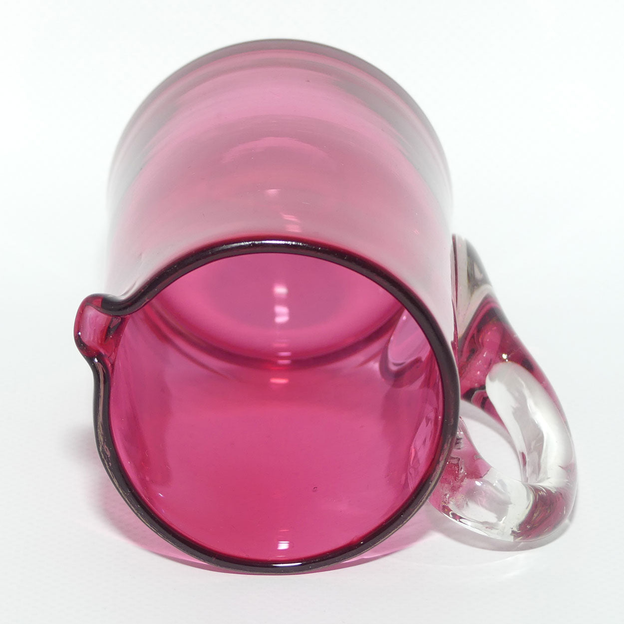 Victorian era Cranberry Glass tapering form milk jug