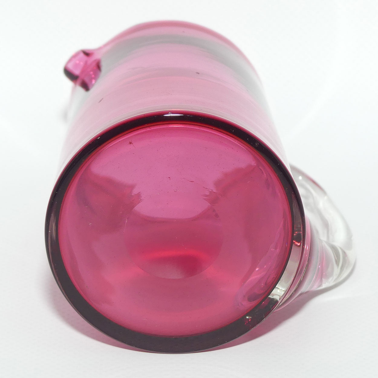 Victorian era Cranberry Glass tapering form milk jug