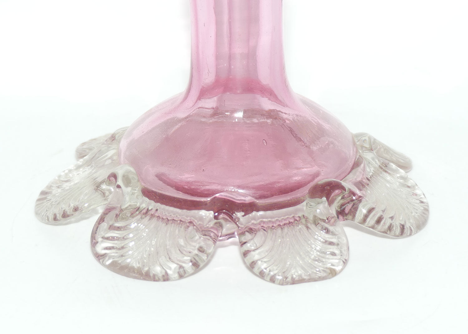 Victorian Cranberry Glass tall tapering vase | Cameo Scene