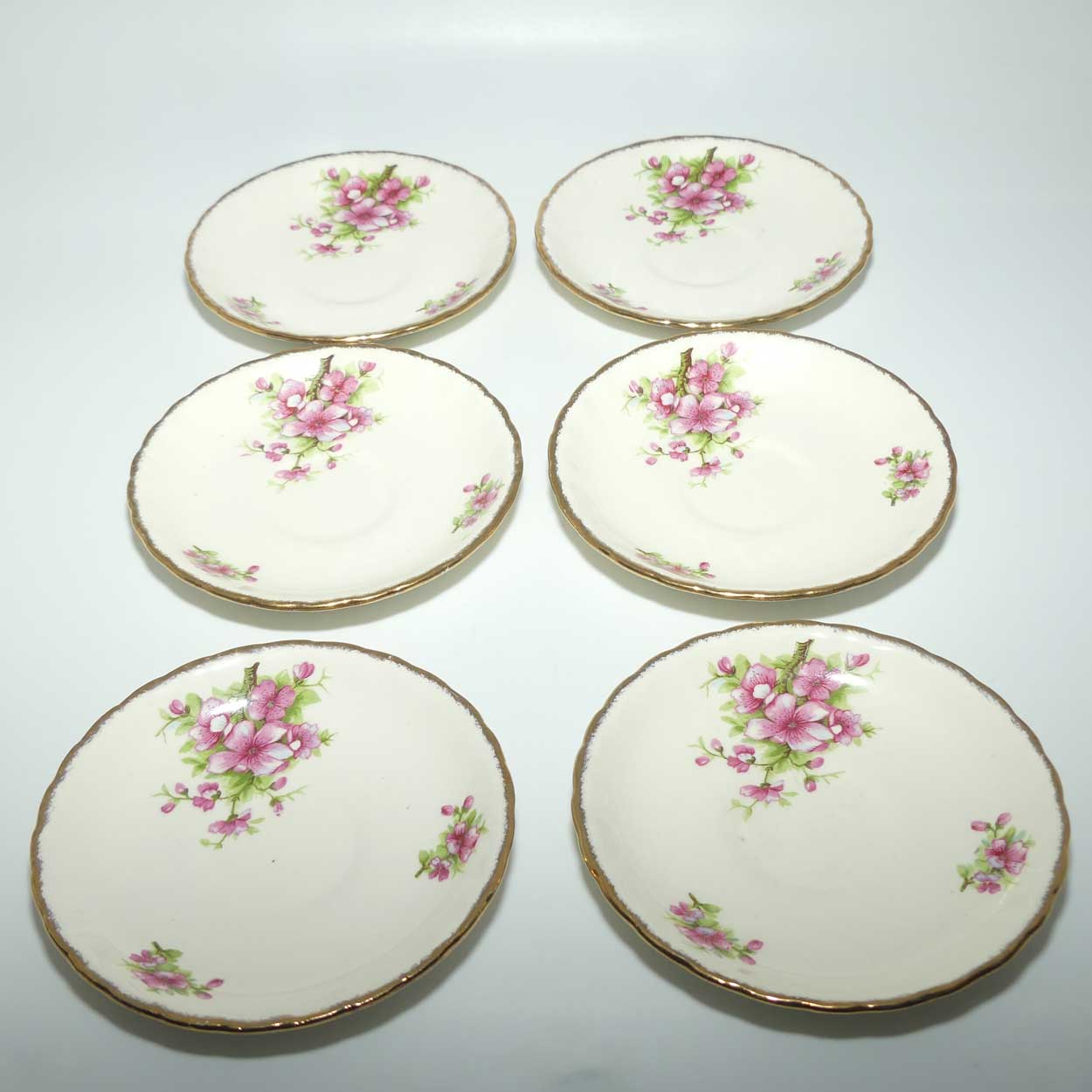 Grindley England Cream Petal Floral coffee set