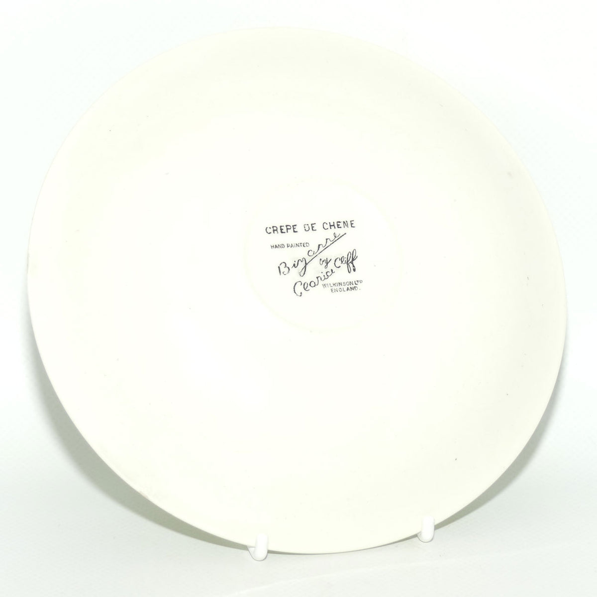 Clarice Cliff Bizarre Crepe de Chene lidded coupe on underplate | Green ground