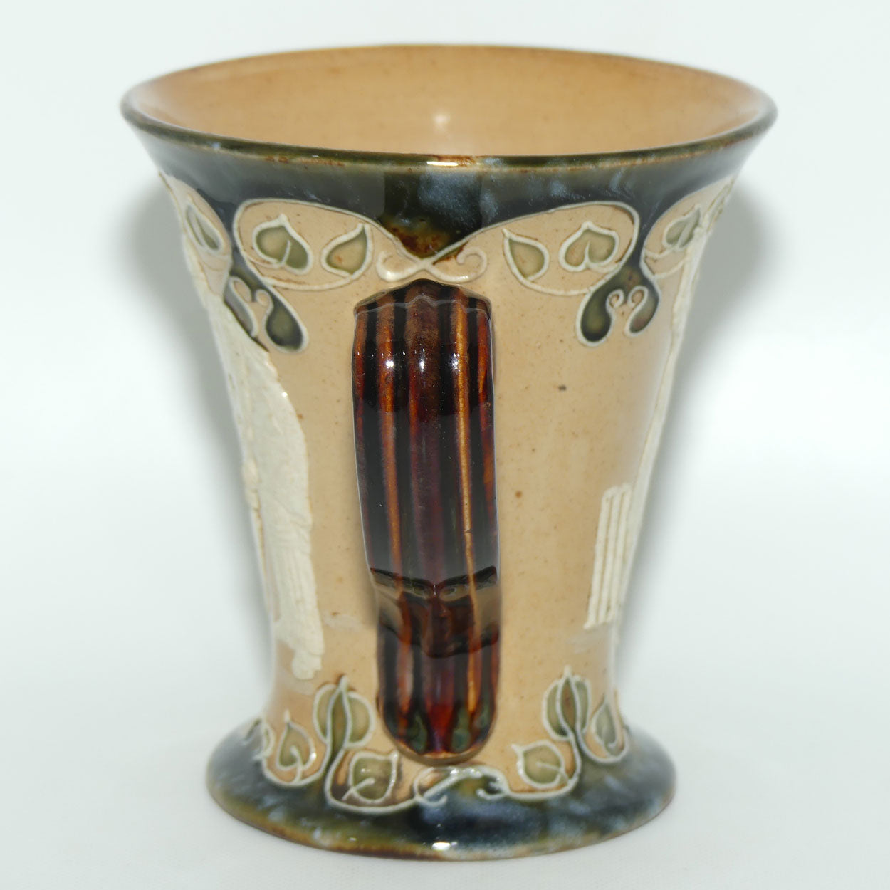 Doulton Lambeth stoneware Cricket ale tankard #1 | Batsman Bowler Wicketkeeper